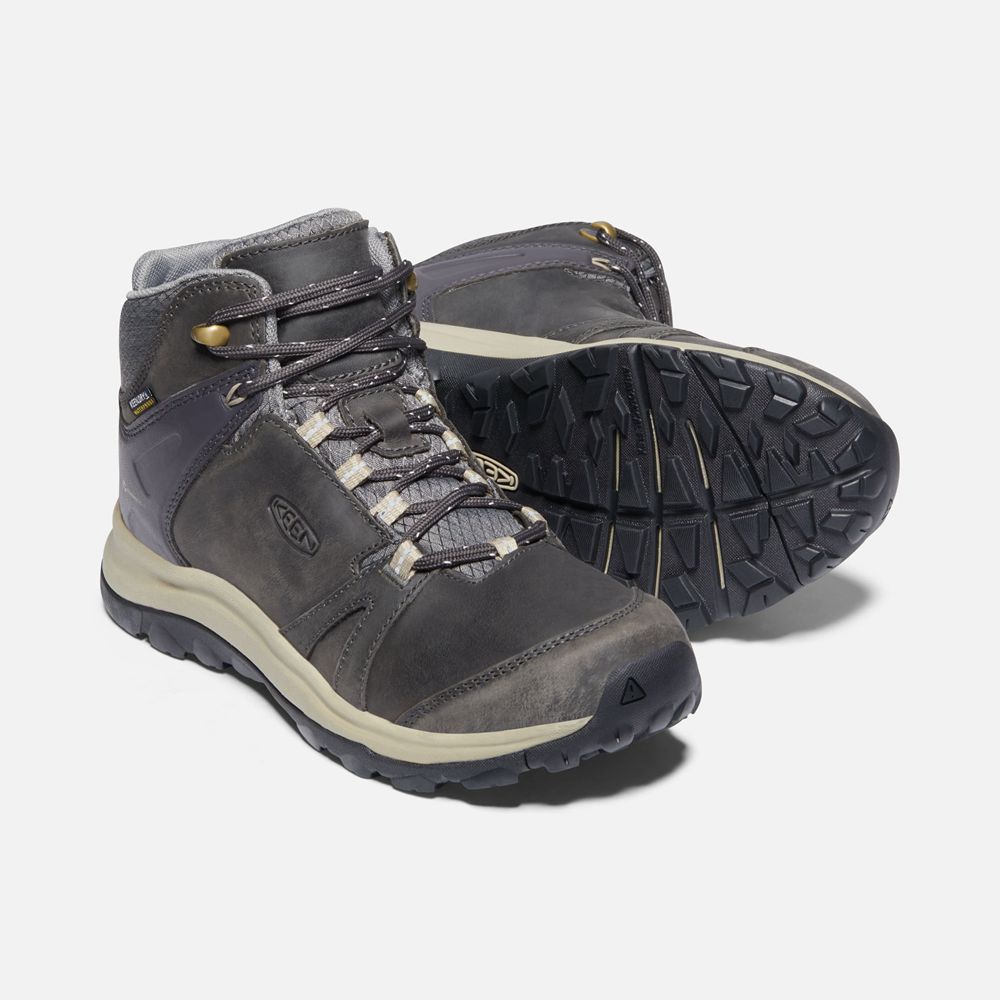 Botas de Seguridad Keen Mexico Grises Oscuro - Mujer Terradora Ii Cuero Waterproof - BV4023751